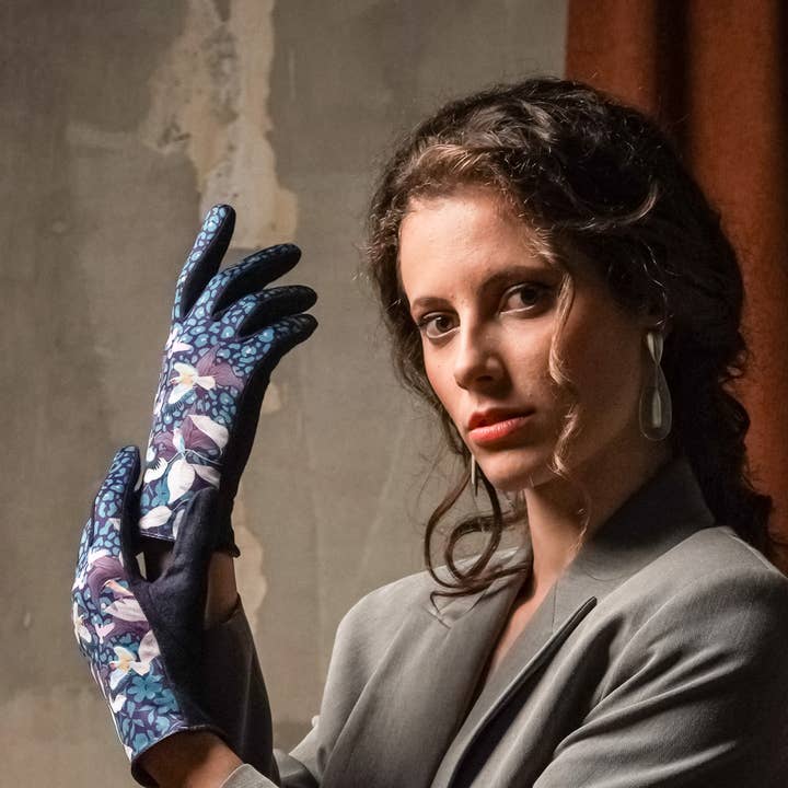 Luvas femininas de lã LAURIER AMETHYSTE por atacado de FST le french studio