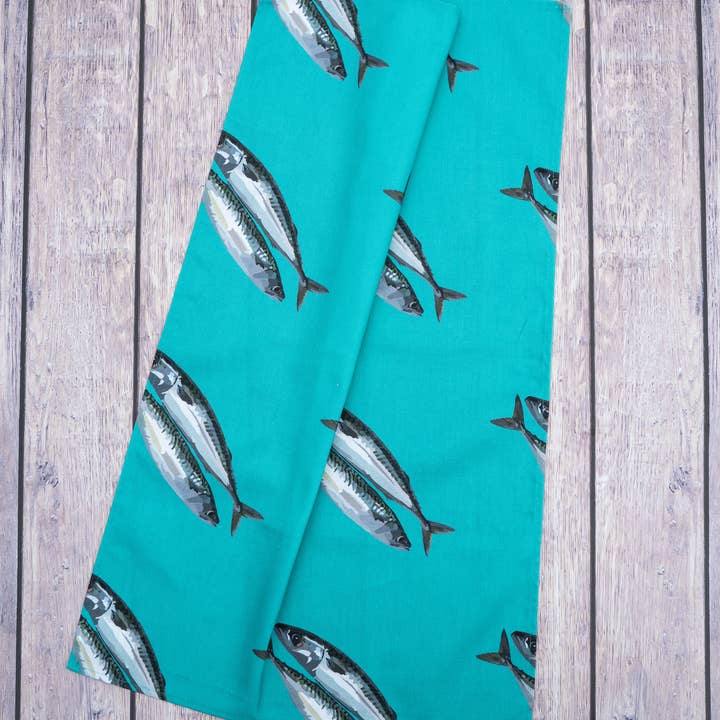Tracey Cooper – wholesale Tea towel – Mackerel Tea Towel1