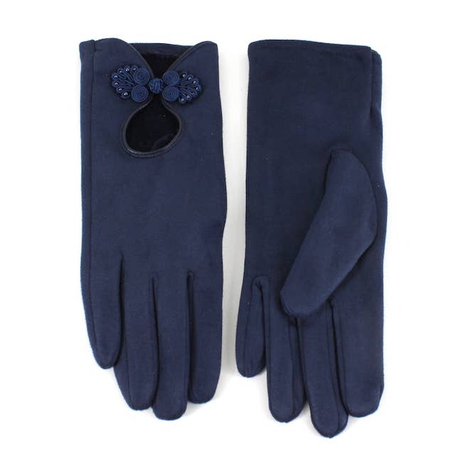 Pretty Persuasions - Wholesale Gloves - Women's - A24015 Chinese Knot Frog Button Trim Gloves9