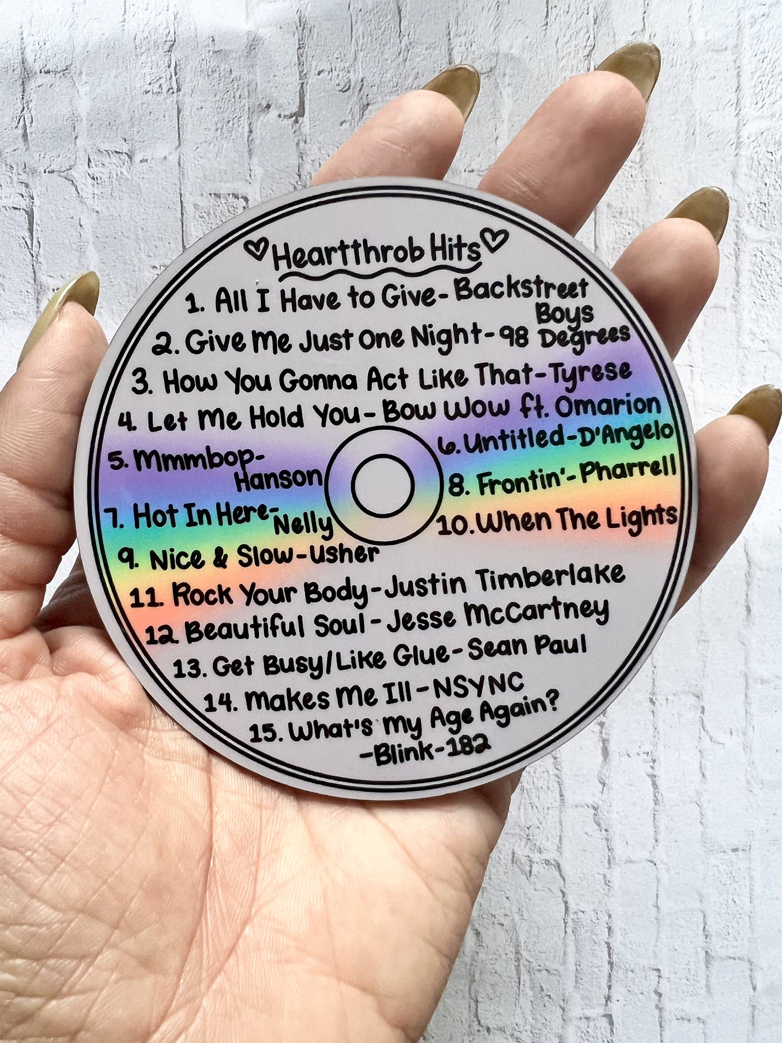 Siyo Boutique - Wholesale Coasters - Heartthrob Hits CD Coaster - Nostalgic Mixtape Cork Coasters