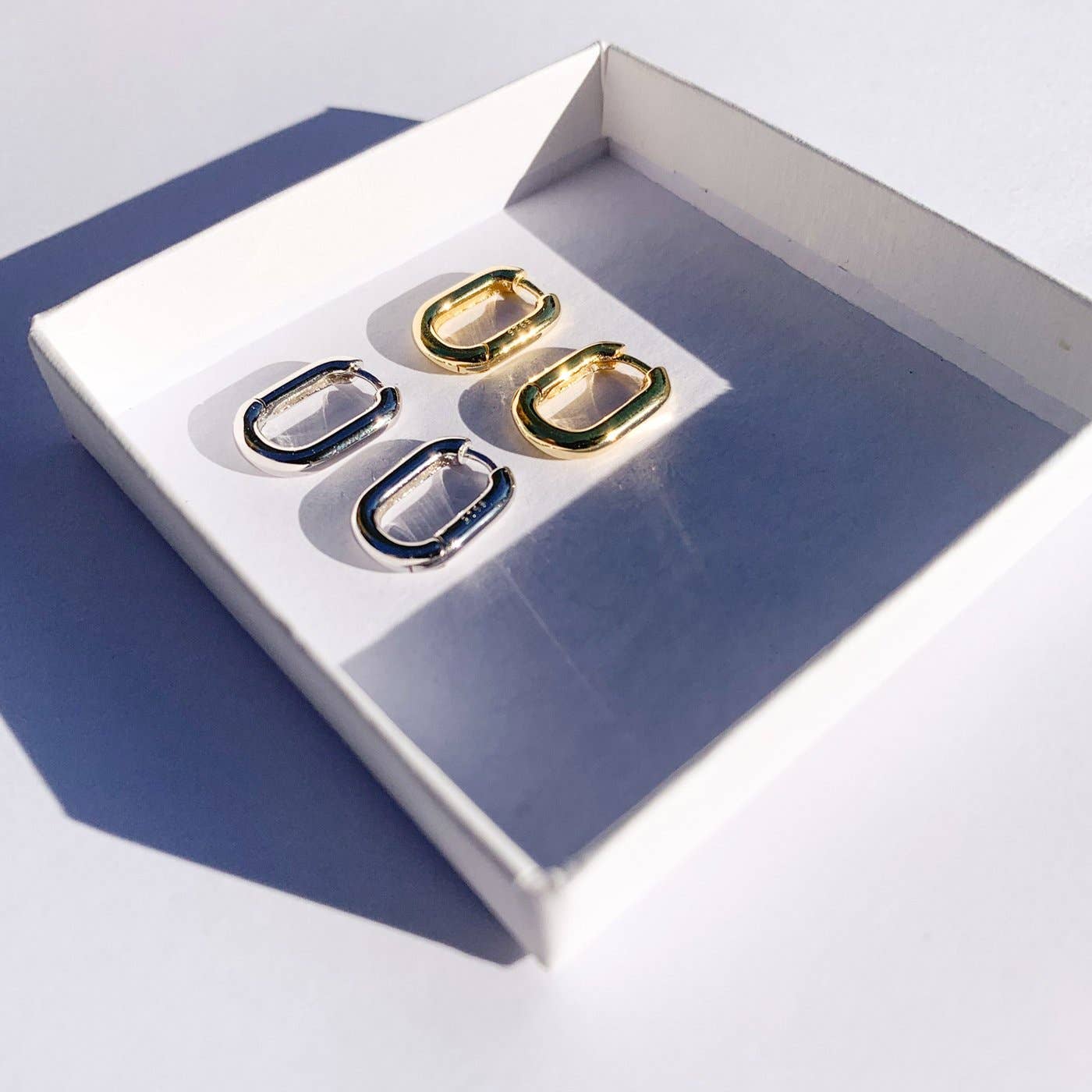 Love Local Jewelry - Vente Créoles - Créoles Brooklyn 1,1 cm en argent 925 avec plaquage or 18k ou argent 9996