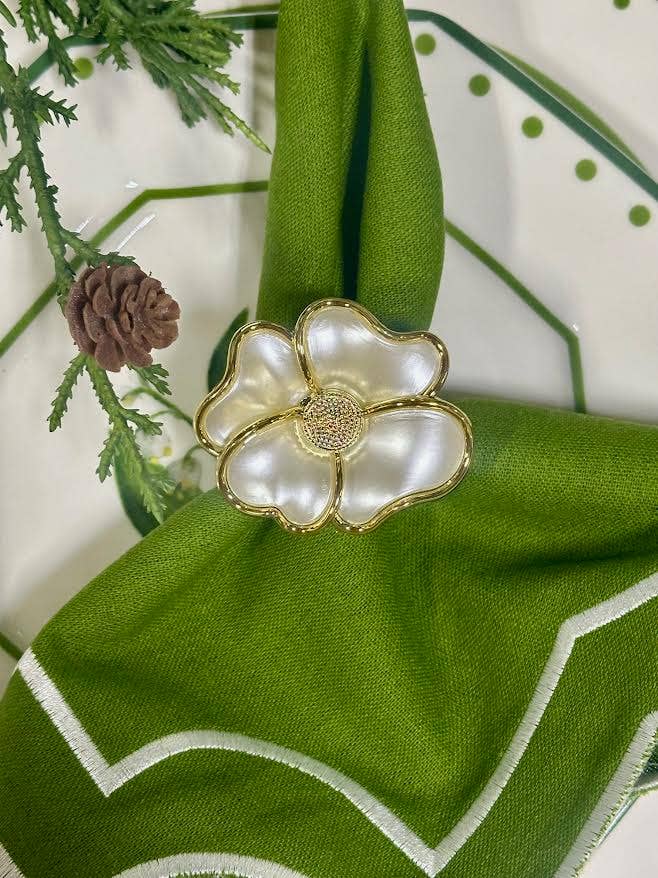The Enchanted Home - Wholesale Napkin Ring - Magnolia Set of 4 Napkin Ring2