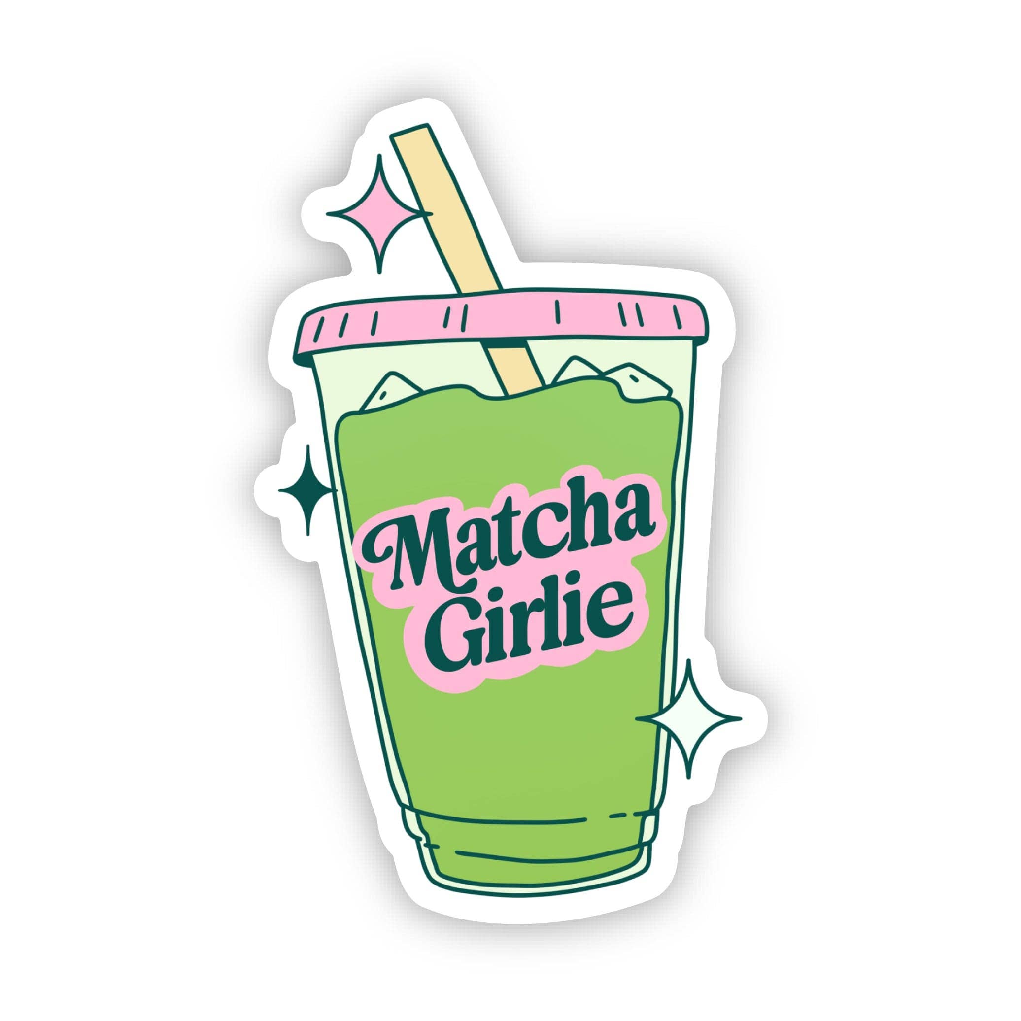 Big Moods - Wholesale Sticker - Iced Matcha Latte Girlie Sticker1