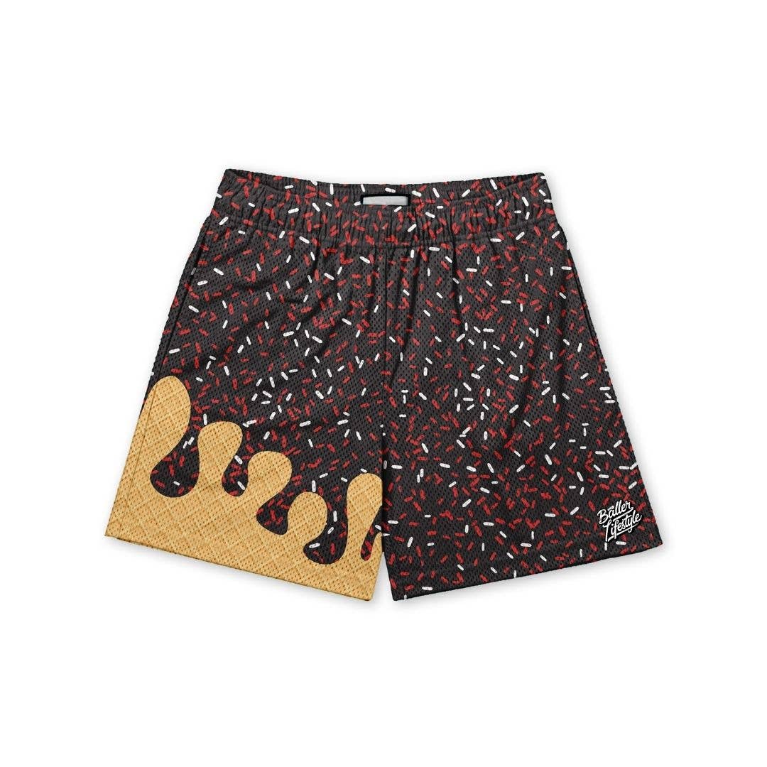 Baller Lifestyle - Wholesale Shorts - Kids - Baseball Ice Cream Drip Shorts0