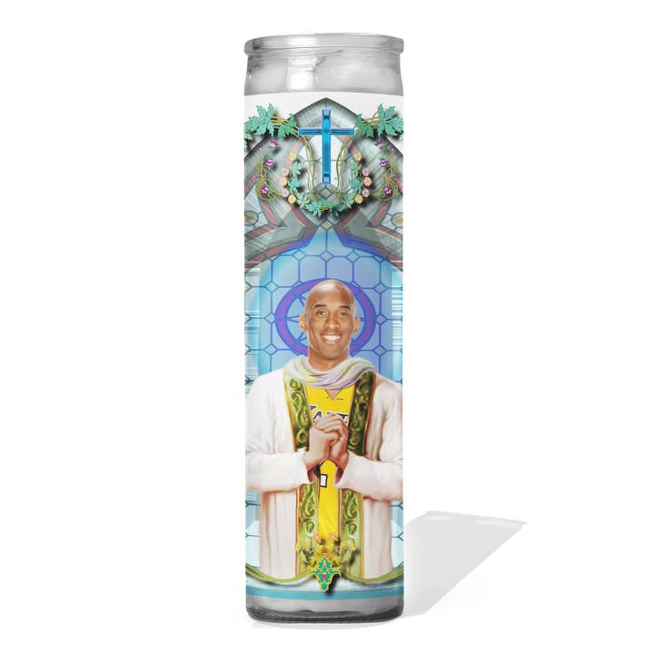 Kobe Bryant Celebrity Prayer Candle - The LA Lakers for wholesale by Calm Down Caren