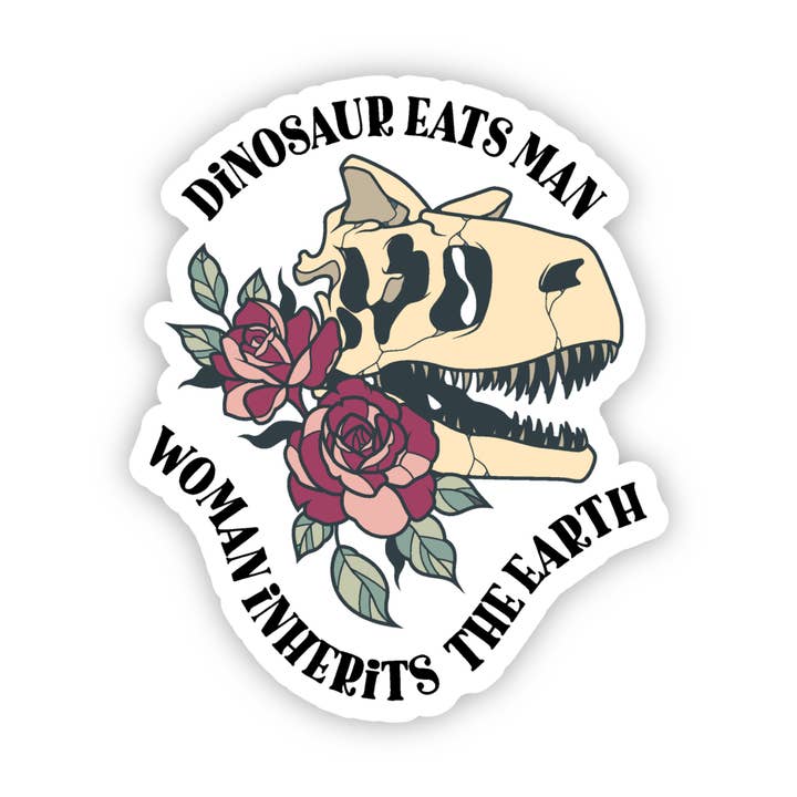 Kingdom of Threads - Wholesale Sticker - Dinosaur Eats Man Sticker, 3-inch4