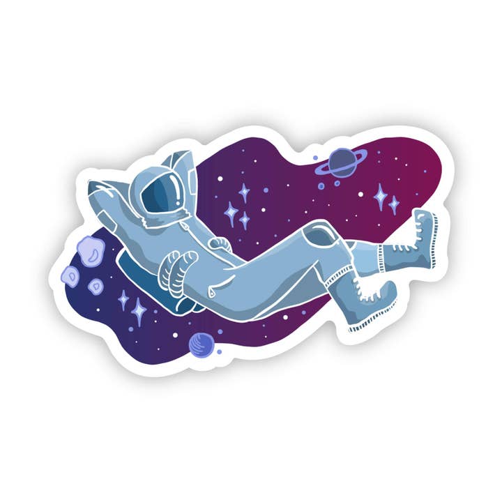 Resting Astronaut Sticker for wholesale by Big Moods