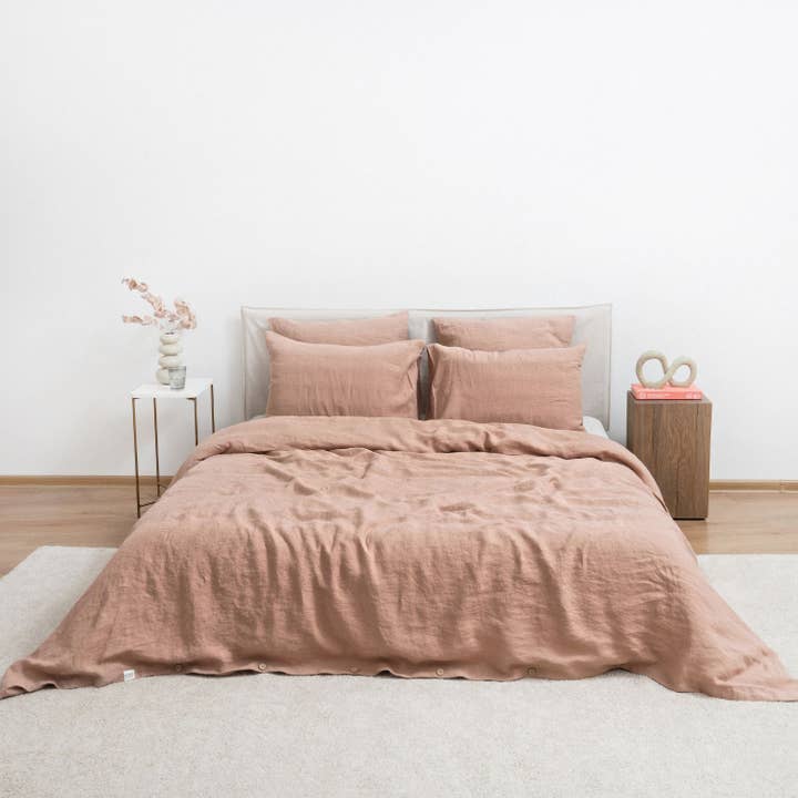 Conjunto de capa de edredom em linho Cafe Creme por atacado de Linen Tales (We cover U.S. import duties)