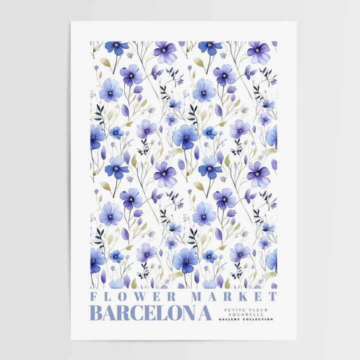 Póster del mercado de flores de Barcelona para venta al por mayor de Enchanted Sights