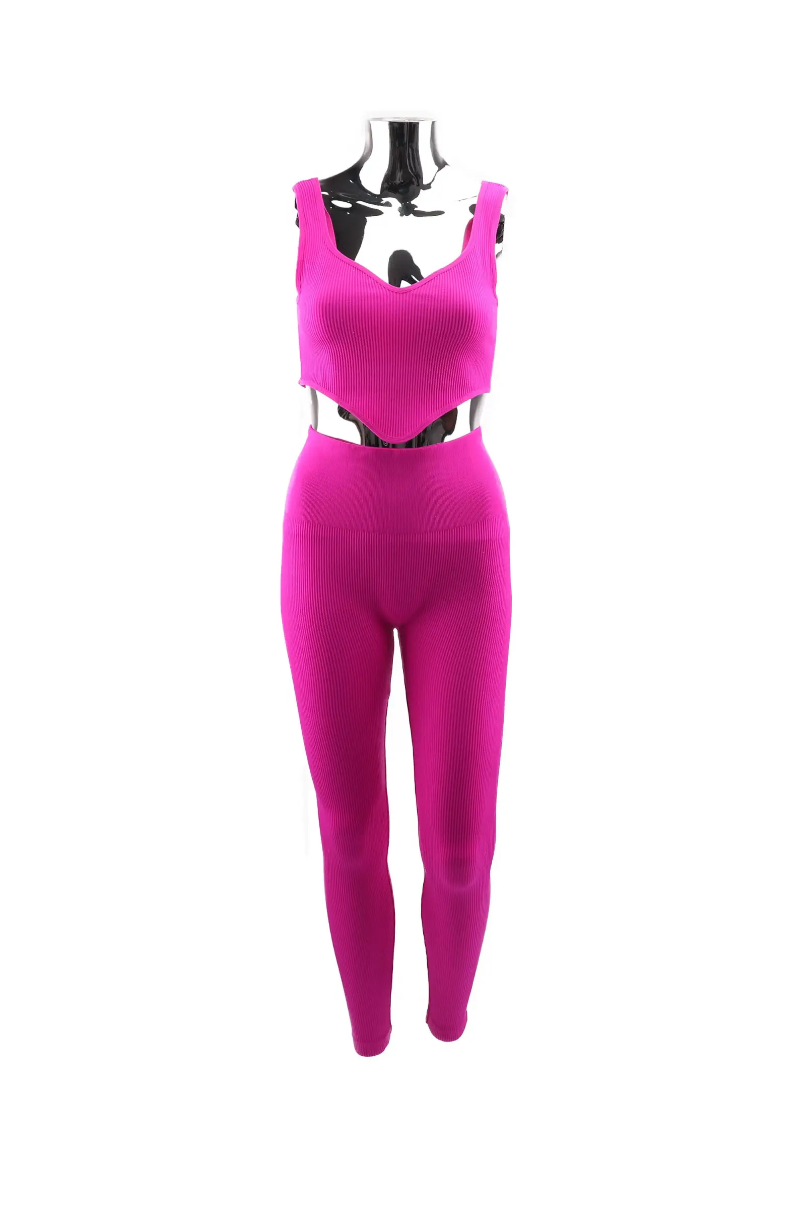 PHANIE MODE - Vendita all'ingrosso Completo sportivo - Donna - Completo senza cuciture: canotta e leggings comfort & style PAN-3162