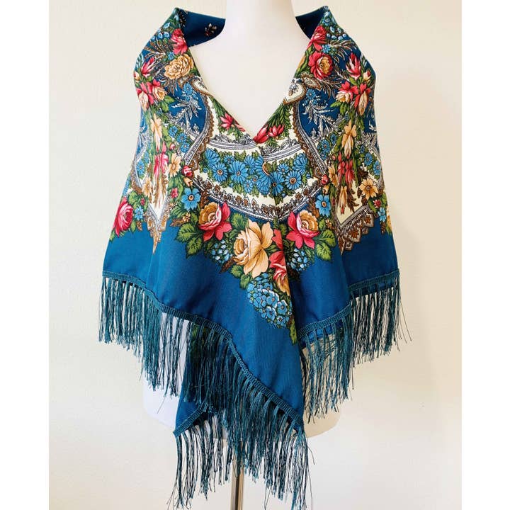 JC Sunny Fashion - Wholesale Scarf - Women's - JC023321 Western Vibe Long Fringe Floral Square Scarf/Shawl7