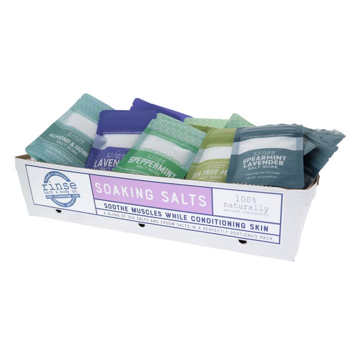 Rinse Bath Body Inc - Wholesale Bath Salts - Soaking Salts - 48 Assorted
