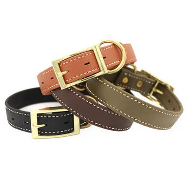 Waterproof Faux Leather Standard Collar for wholesale by dogIDs