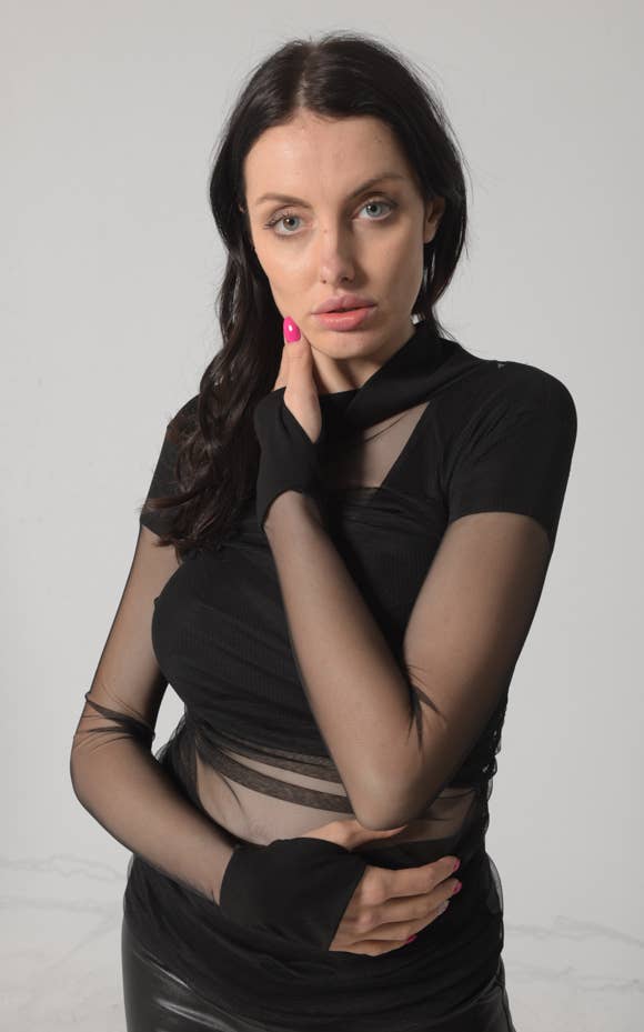 Black See Through Top for wholesale on Faire1