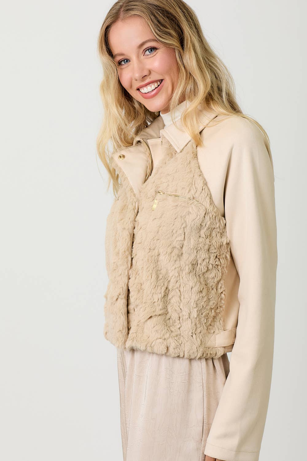 Mystree – wholesale Jacket – Women's – 60873 Fur Mixed Suede Jacket10