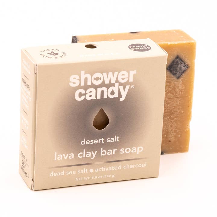 Shower Candy Desert Salt Body Wash Bar – Detox with Lava Clay & Minerals for wholesale by Shower Candy