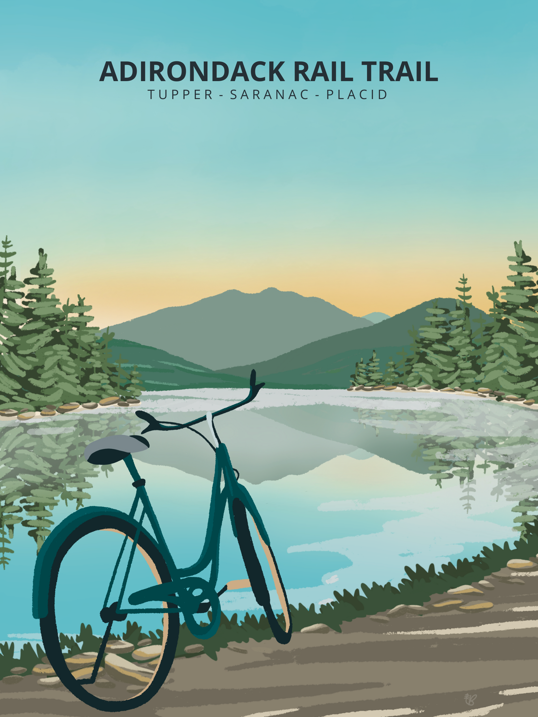 Boreas Design Shop - Wholesale Art Print - Adirondack Rail Trail Print1