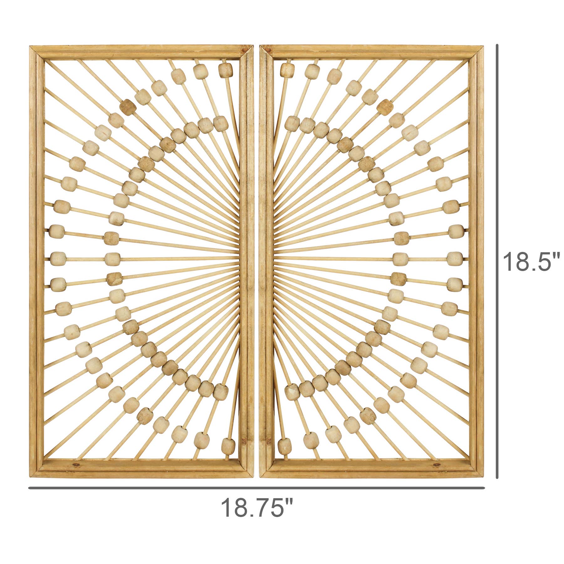 HomArt - Wholesale Wall Accent - Mina Wall Hanging, Wood.  Individual panel: 9.5x1x18.51