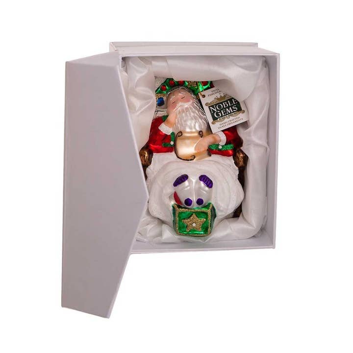 Kurt S. Adler, Inc. - Wholesale Ornament - 6.25"NBL GM SANTA CHAIR+SWRVSKI STN