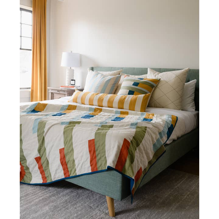 Anchal - Wholesale Throw Blanket - Stamp Quilt Throw3