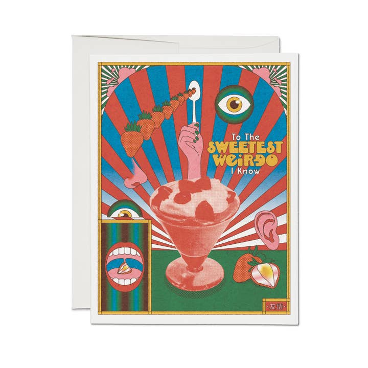 Red Cap Cards - Wholesale Everyday Greeting Card - Sweetest Weirdo greeting card