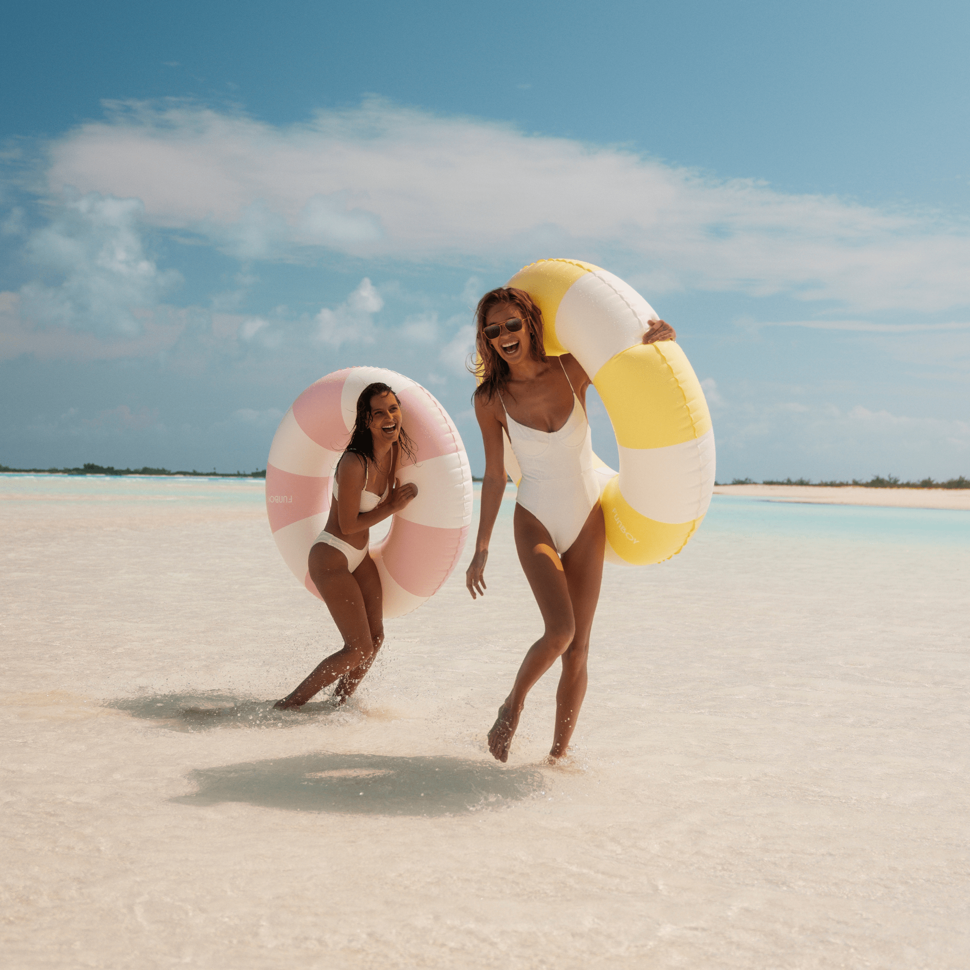 FUNBOY - Wholesale Inflatables - Yellow Vintage Stripe Tube Float2