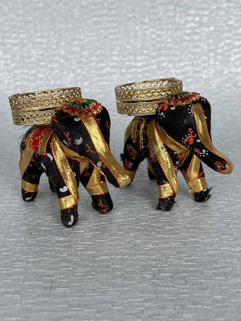 El'Cobre-Ecozonelifestyle - Venta al por mayor Candelabros - Set de 2 portavelas artesanales en forma de elefante para vela tealight22