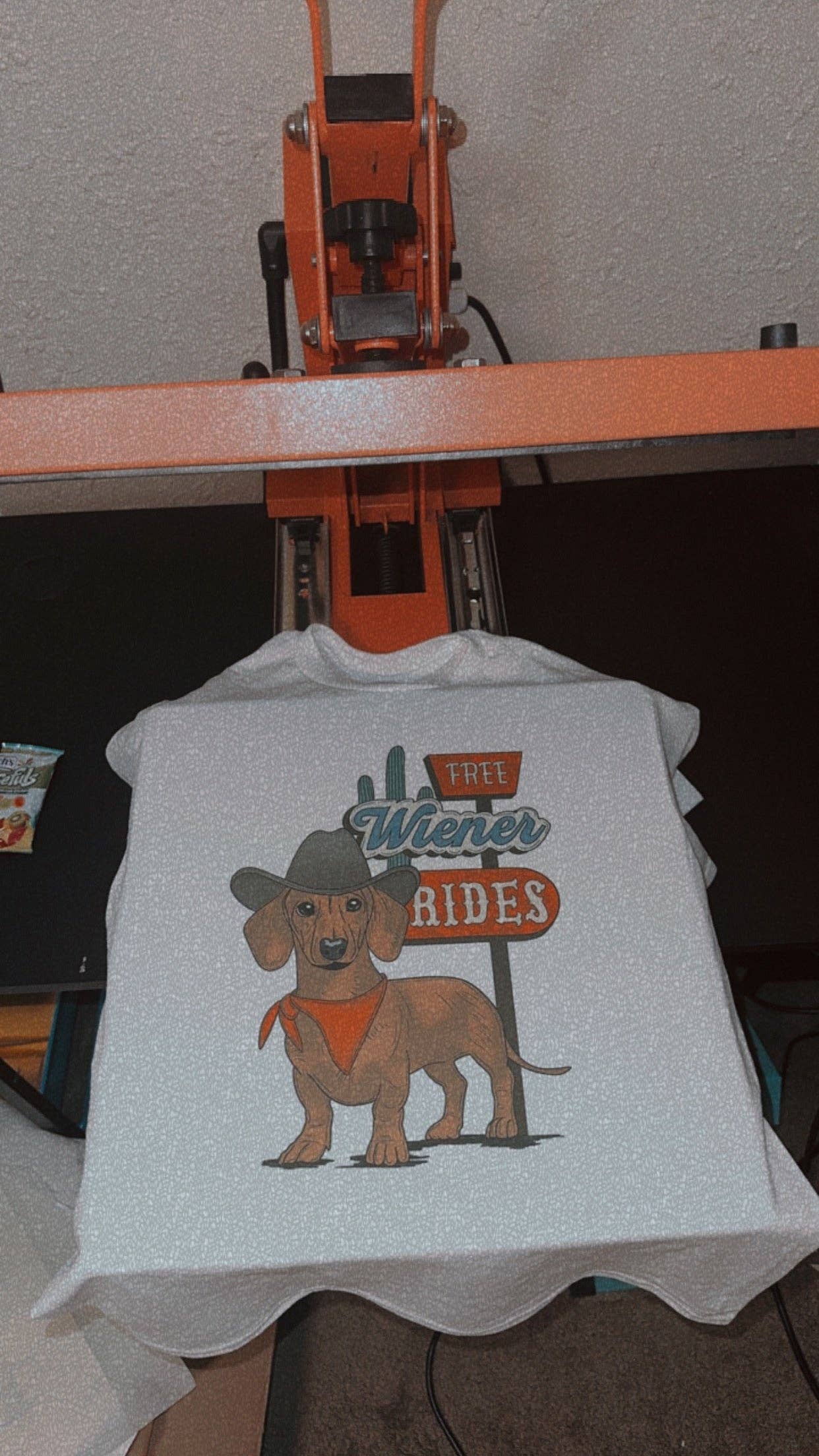 Rustic Revival Boutique - Wholesale Screen Printed T-Shirt - Women's - Wiener Rides0