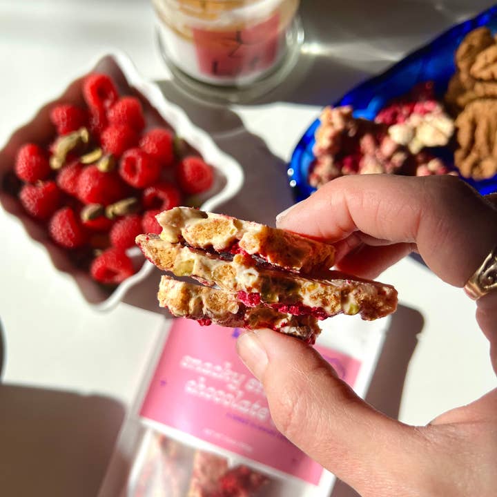 Carolyn's Krisps - Wholesale Chocolate Covered Sweets - Snack Bark - Ched-berry - Gluten-free, vegan1