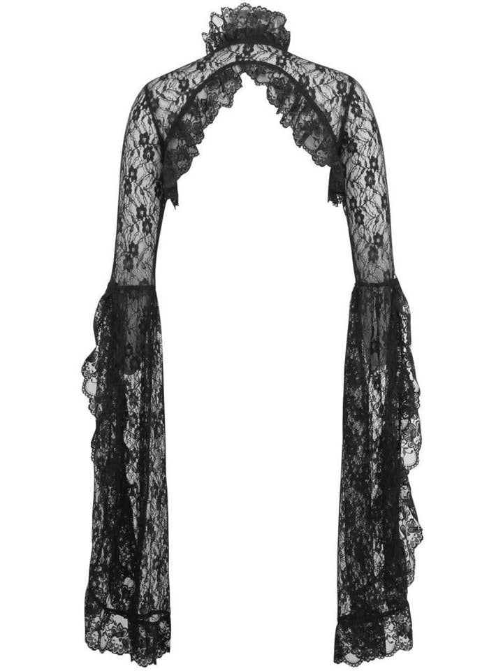Daisy Corsets - Wholesale Jacket – Women's - Black Lace Shrug Bolero Jacket2
