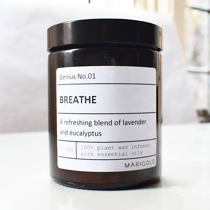 Vela perfumada de aromaterapia «Breathe» 180ml para venta al por mayor de Marigold Charms