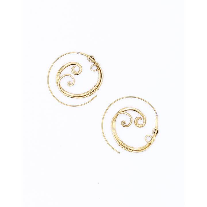 yellow gold SPE2020 - Boho Style Twisted Earrings for wholesale on Faire1