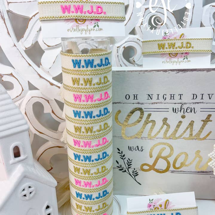 EstelleJoyLynn, LLC - Wholesale Woven/Braided Bracelet - WWJD Bracelet / Religious Tassel Bracelet / WWJD