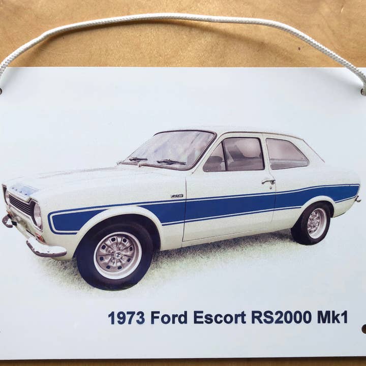 Ford Escort RS2000 1973 - Metal Plaque (A6, A5 or 20x30cm) for wholesale by Witherden's Workshop