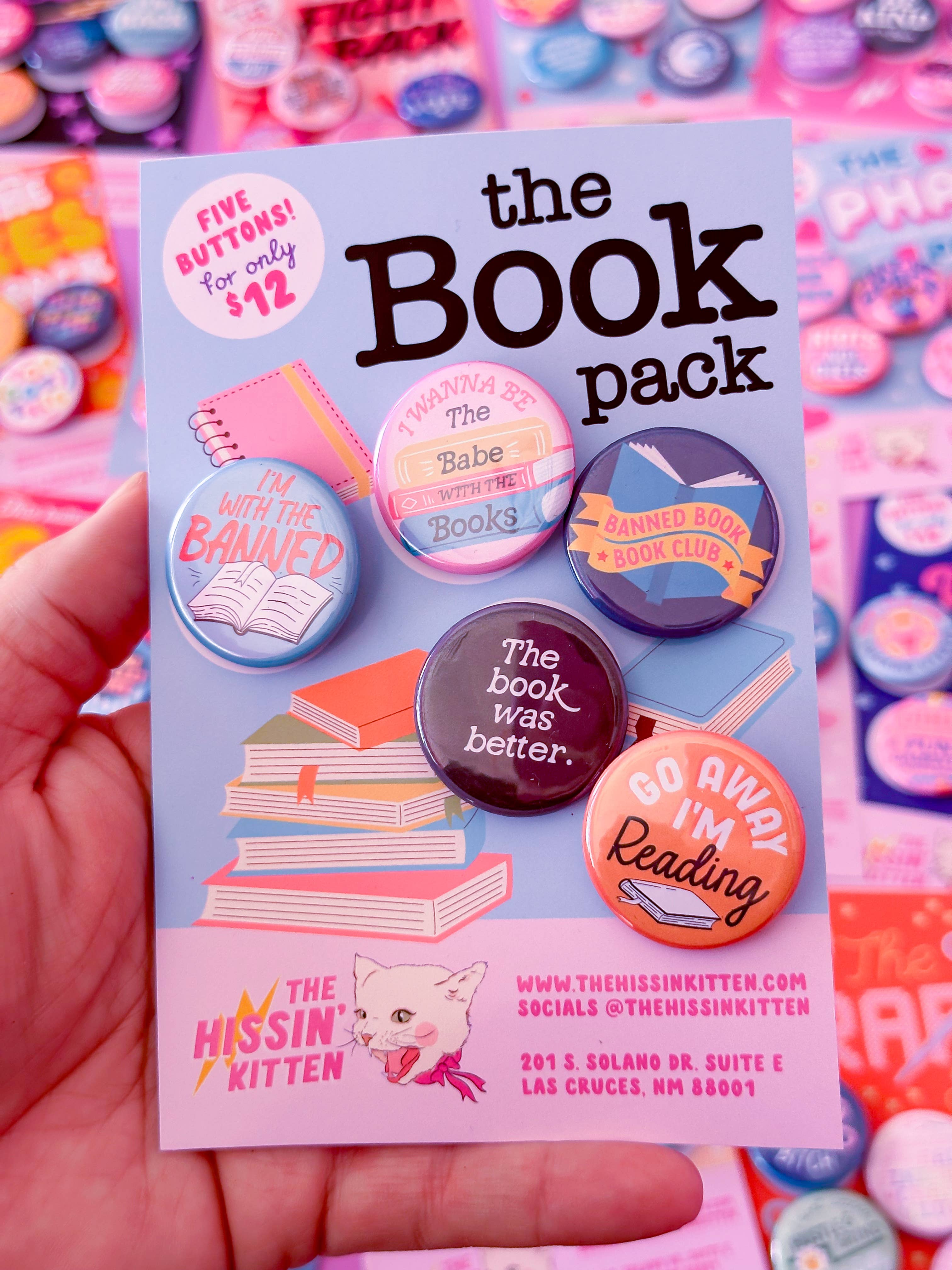 Wholesale The Book Pack (Buttons or Magnets!) for your store - Faire