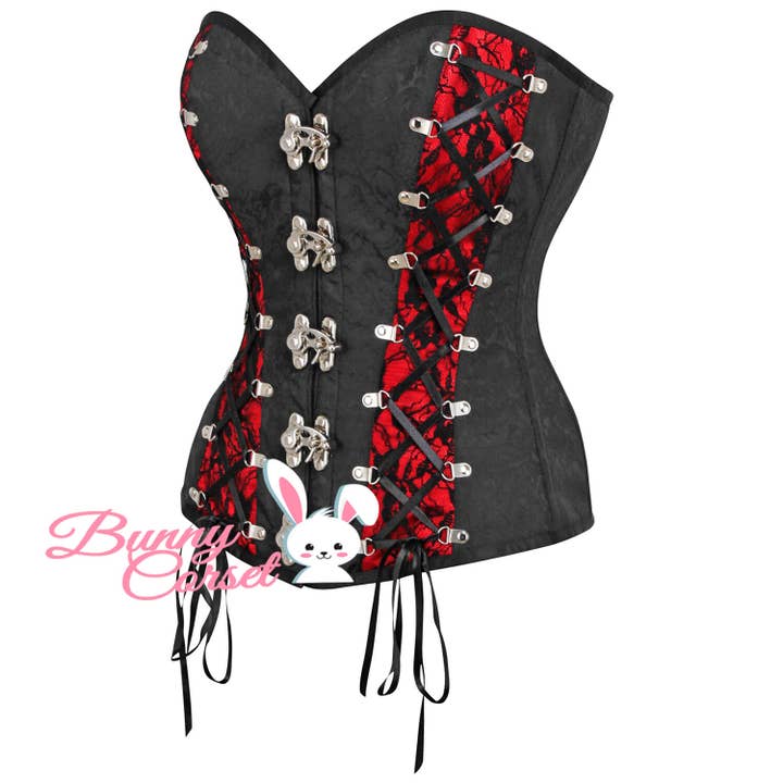 Kamran Red Overbust Corset for wholesale on Faire