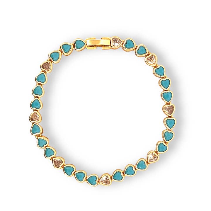 E ACCESORIES JEWERLY - Wholesale Tennis Bracelet - Heart Tennis Color Bracelets