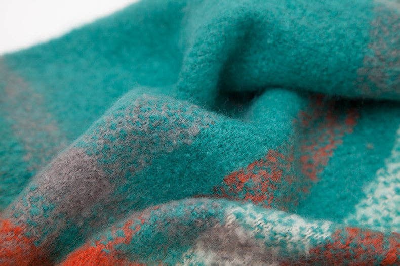 Dipped Shop - Wholesale Scarf - Women's - Tassel Plaid Vintage Scarves DPKS121811