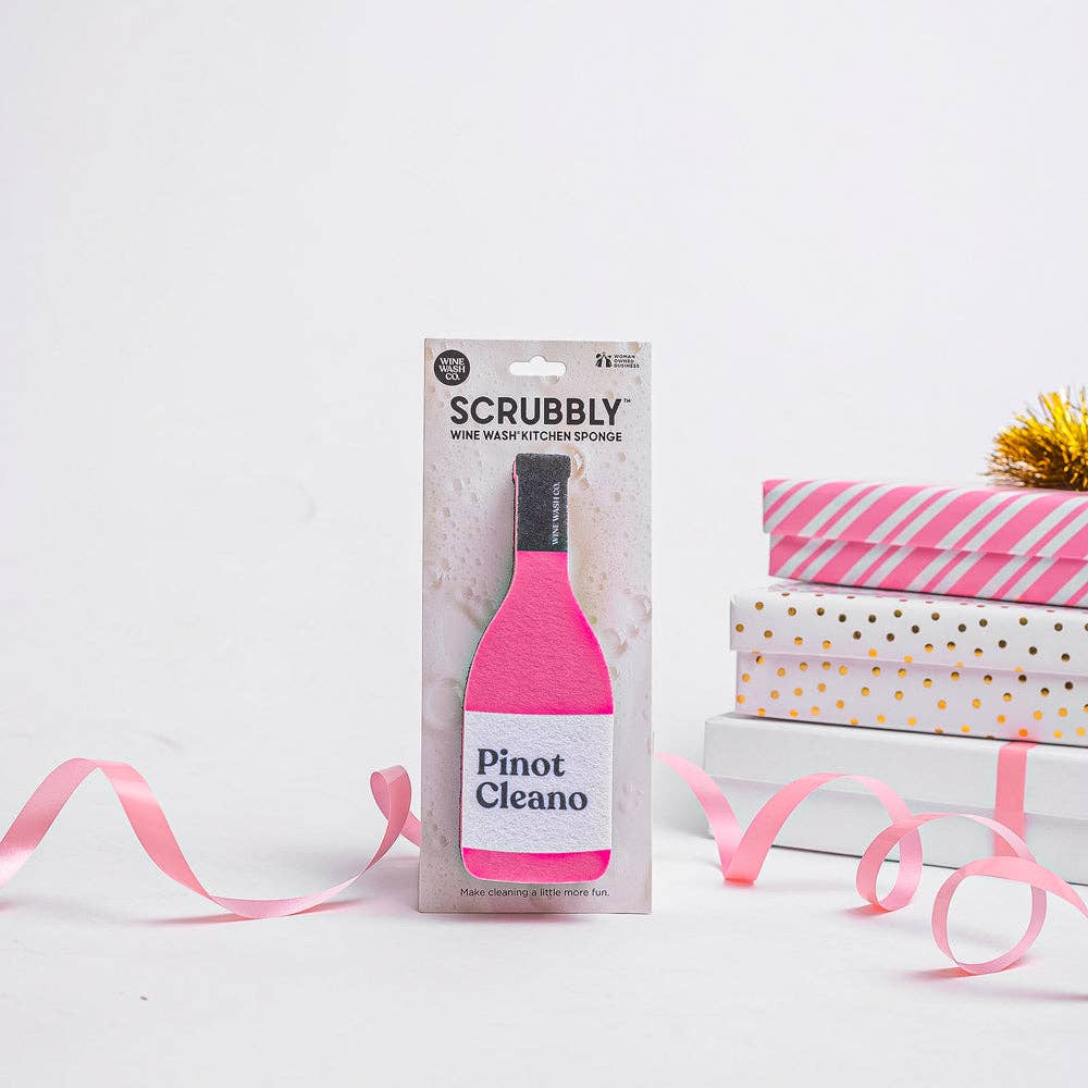 Wine Wash Co. - Wholesale Cleaning Sponge - Scrubbly™ Sponge - Pink Pinot2