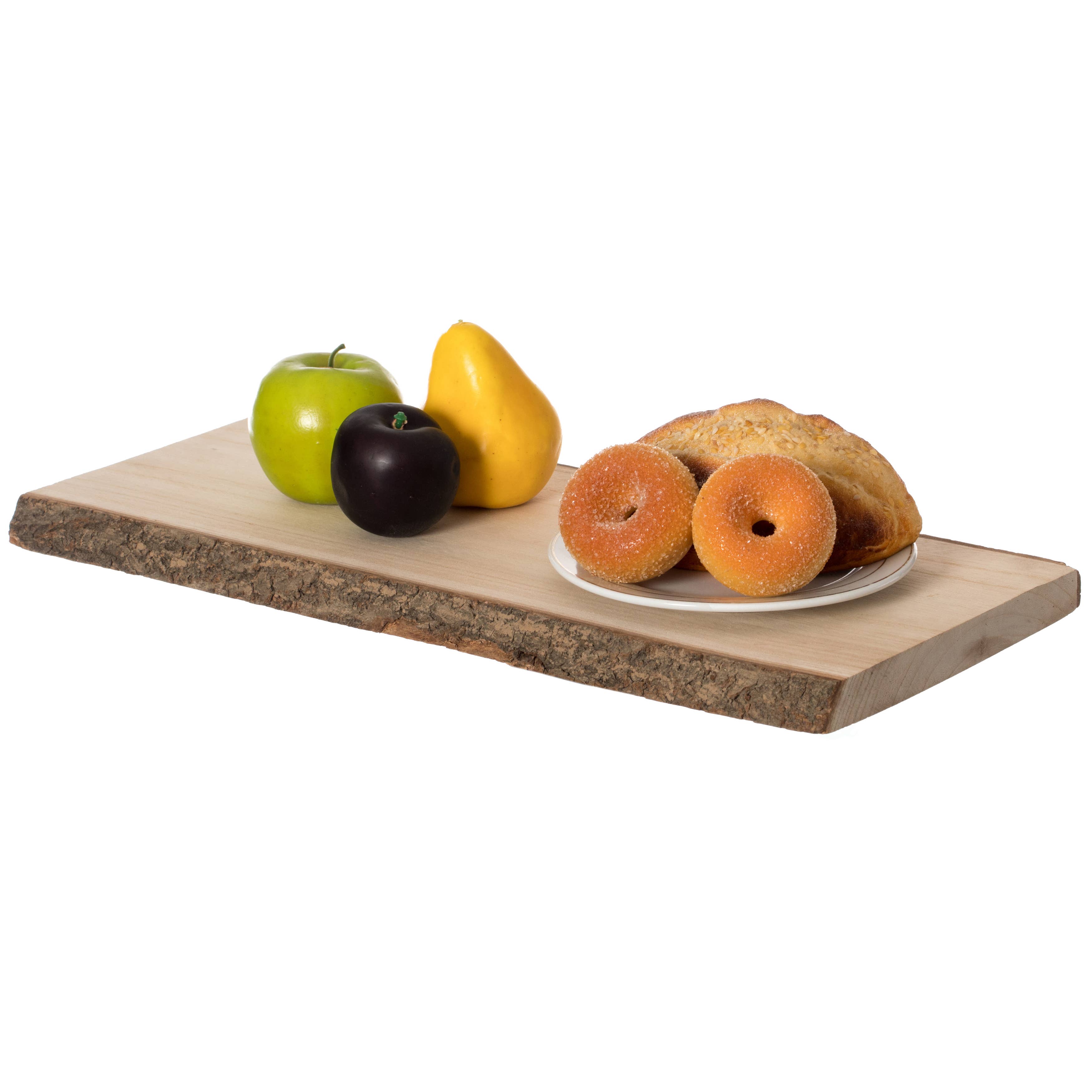Quickway Imports - Wholesale Serving Tray - Rustic Natural Tree Log Wooden Rectangular Serving Tray1