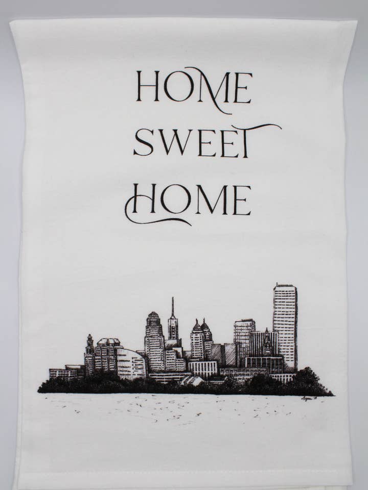 Strofinaccio Home Sweet Home Buffalo Skyline per la vendita all'ingrosso da parte di Rust Belt Love Paperie