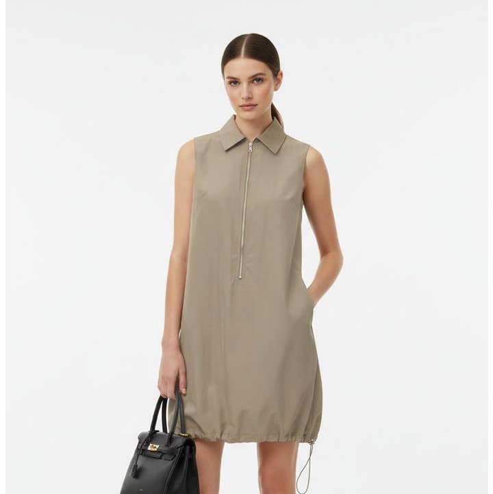 ZIP UP FRONT ADJUSTABLE BOTTOM DRESS for wholesale by VAVA by Joy Han