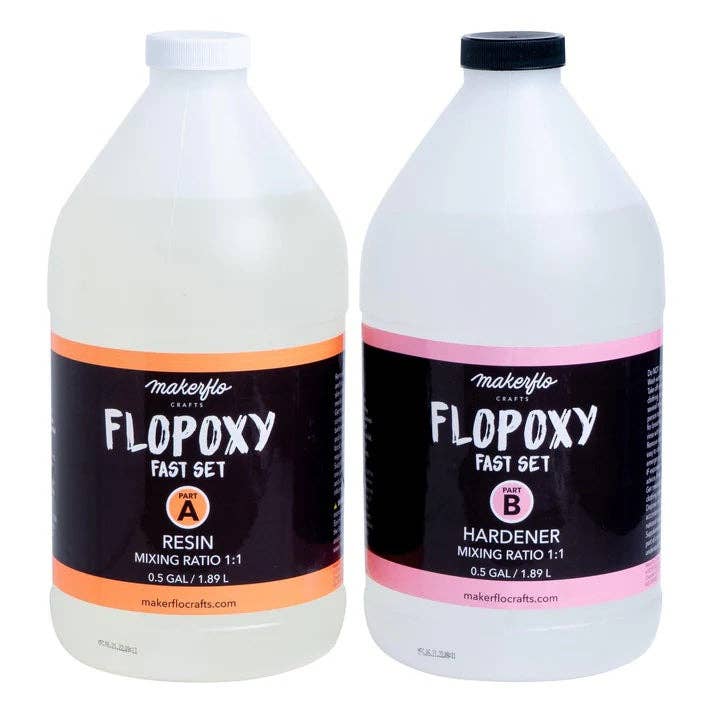MakerFlo – wholesale Drinking glass/cup – Flopoxy Fast Set Epoxy Resin + Hardener Kit5