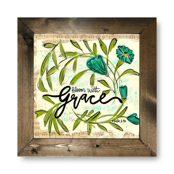 Bloom With Grace - Framed Art for wholesale by Baxter & Me