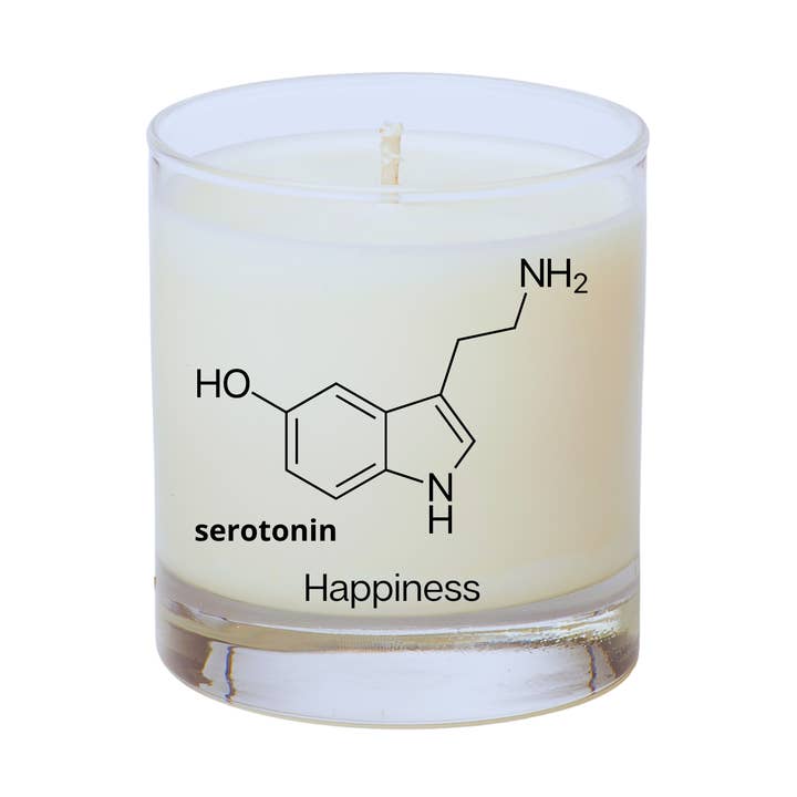 Serotonin Molecule Soy Candle Science Chemistry Rock Glass and other Purchase Wholesale net 60. Free Returns & Net 60 Terms on Faire trending on Faire.