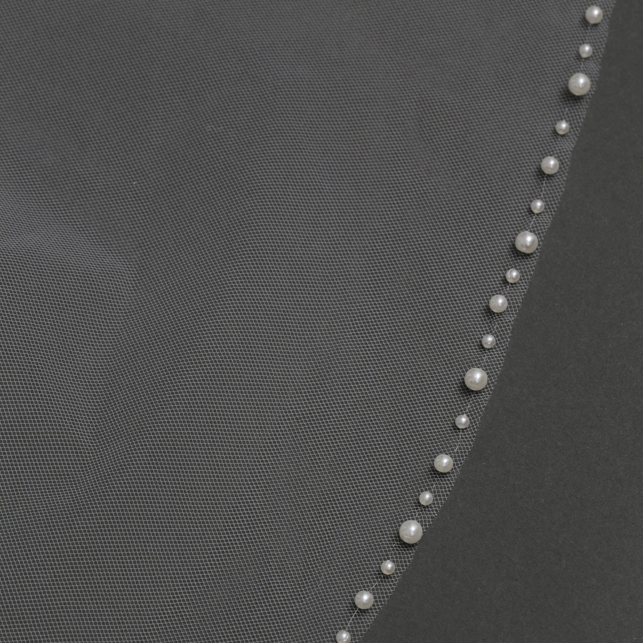 Farinosa Bridal - Wholesale Veil - Women's - Cathedral Length Pearl Beaded Edged Bridal Wedding Veil2