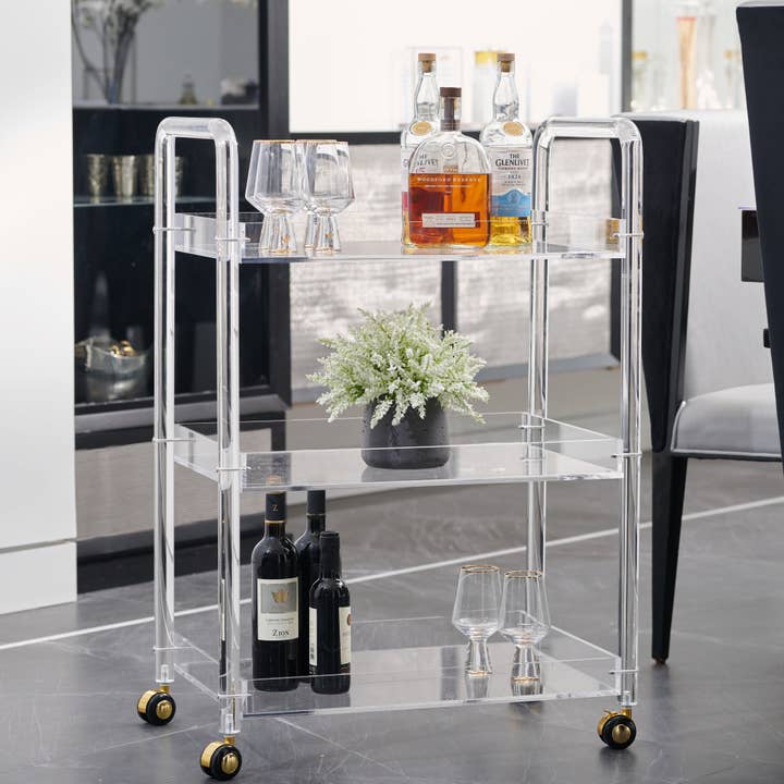 Tall Bar Cart for wholesale by Waterdale Collection