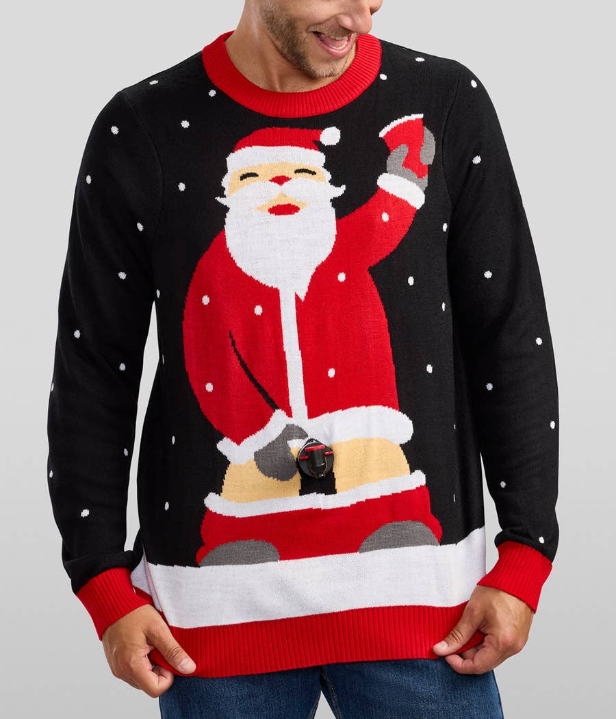 Tipsy Elves - Wholesale Knit Sweater - Men's - Jolly Juice Dispenser Sweater - Men's Naughty Christmas Knit