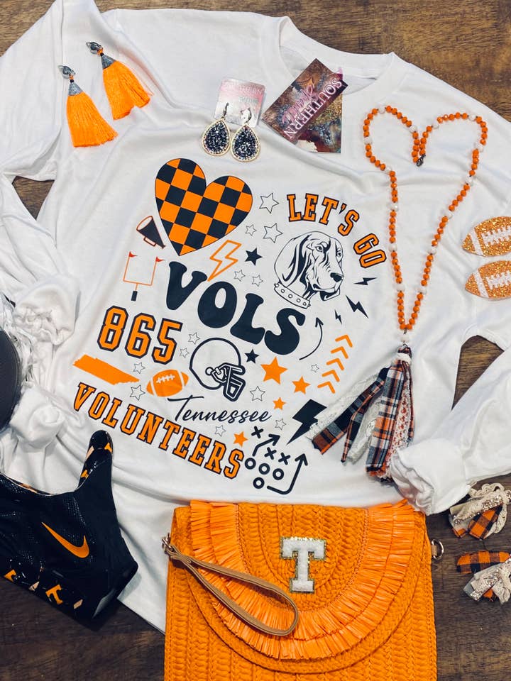 Vamos Vols - Camiseta de Manga Larga para Tailgating de TN VOLS para venta al por mayor de Southern Fashion