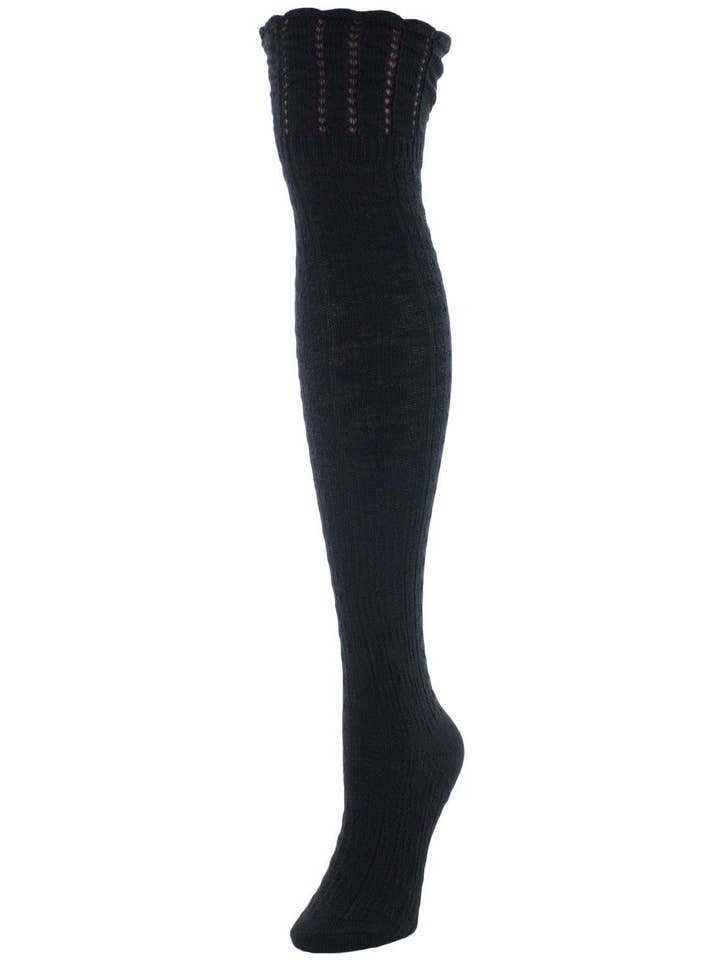 Infinity Classics International Inc. - Wholesale Socks - Women's - MeMoi Honeycomb Bee Over The Knee Socks1